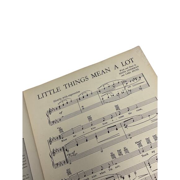 Little Things Mean A Lot Sheet Music Edith Lindeman Stutz Kitty Kallen Ukulele - Picture 3 of 6